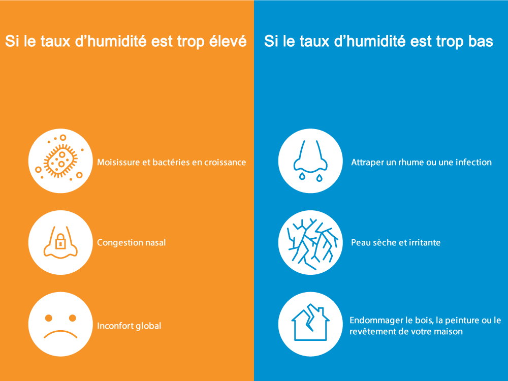 Taux d'humidité idéal dans une maison et mesure